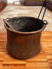 Paiolo pentolone calderone antico in rame