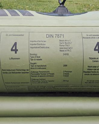 gommone gonfiabile pvc