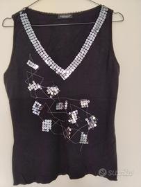 Maglietta Top con strass