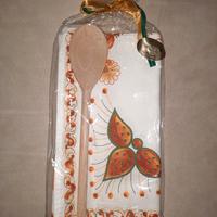 Strofinaccio + mestolo in legno per cucina