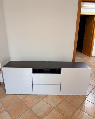 IKEA BESTÅ Mobile TV Marrone Nero-Grigio Chiaro