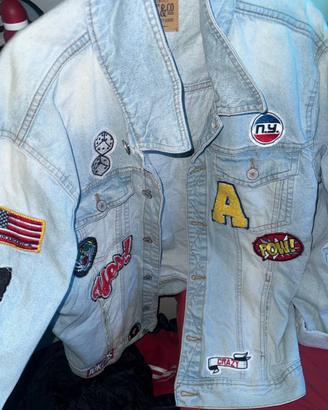 Giacca di jeans personalizzata a mano Con patch