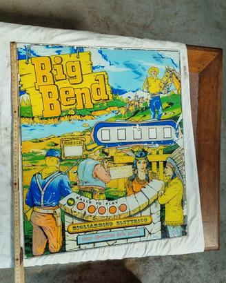 Lastra vetro originale flipper BIG BEND – vintage