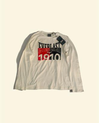 Maglia Maniche Lunghe Everlast Bianca-14 anni.