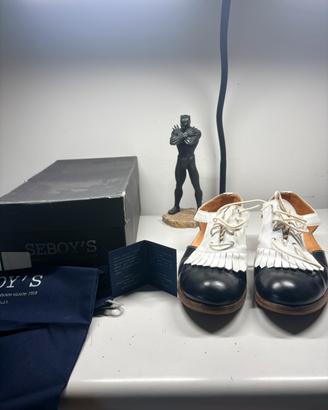 Scarpe stringate Seboy’s Bicolore con frange