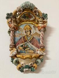 Acquasantiera san Giuseppe vesuviano con vesuvio