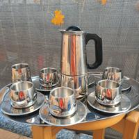 Set completo tazzine + moka firmato AMC Art Design