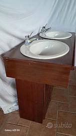 Mobile Bagno con 2 Lavandini e Specchiera