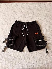 Pantaloncini cargo Bershka neri con corde M