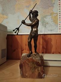 Statuetta di Nettuno in bronzo