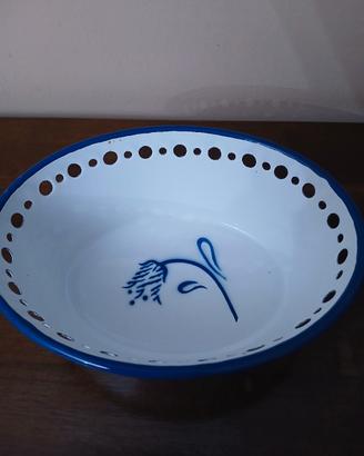 portafrutta Ikea metallo smaltato vintage 