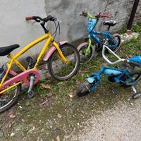 Set biciclette bambino