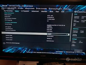 scheda madre Mini-ITX q170 8gb i3 e alimentatore