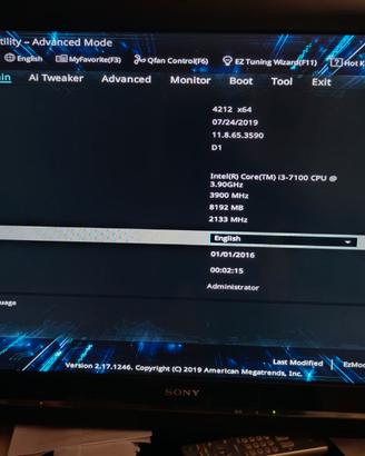 scheda madre Mini-ITX q170 8gb i3 e alimentatore