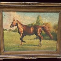 Antico dipinto Equestre Scuola Italiana