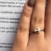 Anello con ancora argento Marlù