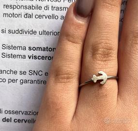 Anello con ancora argento Marlù