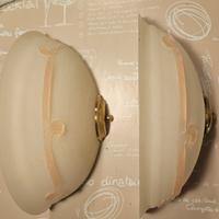 Lampade da muro in vetro con inserti rosa