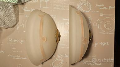 Lampade da muro in vetro con inserti rosa