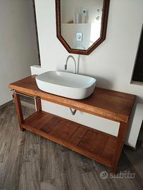 Mobile bagno Legno Massello Artigianale