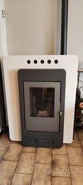 Stufa a pellet completa di canna fumaria