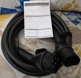 Cavo Ricarica Auto Elettrica Tipo 2 VOLEX 22kW 6m