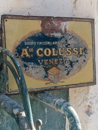 tabella insegna targa Colussi 1927 vintage epoca 
