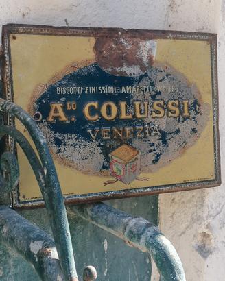 tabella insegna targa Colussi 1927 vintage epoca 