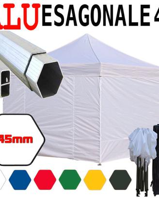 Gazebo bianco 3x3m alluminio pieghevole portatile