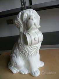 Cane ceramica bianca S.Bernardo vintage