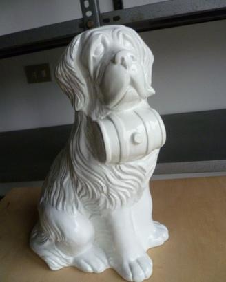 Cane ceramica bianca S.Bernardo vintage