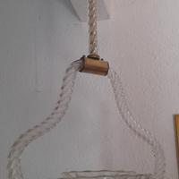 lampadario vintage in vetro art deco