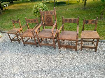 sedie il legno lavorato 