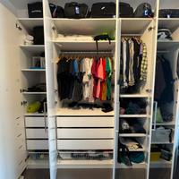 Armadio Ikea Pax 2015 (bianco, ante a battente)