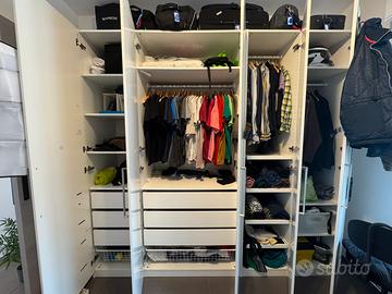 Armadio Ikea Pax 2015 (bianco, ante a battente)