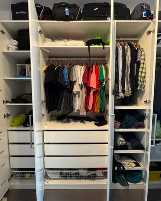 Armadio Ikea Pax 2015 (bianco, ante a battente)
