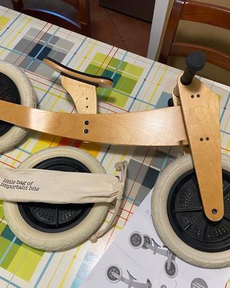Wishbone 3 in 1 legno Naturale Bicicletta triciclo
