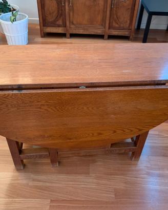 Tavolo legno da pranzo rotondo pieghevole