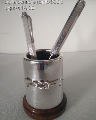 porta penne argento
