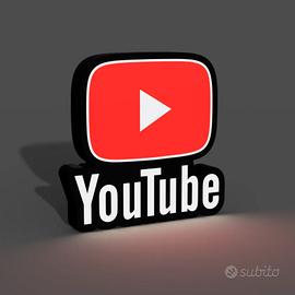 Lampada YouTube 3D – Illumina la tua passione!