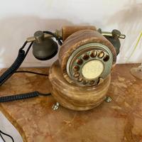 📞 Telefono vintage in onice e metallo – Anni ’60