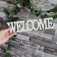 SCRITTA WELCOME/BENVENUTO IN LEGNO