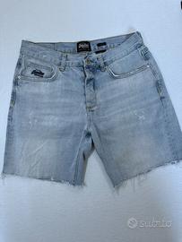 Bermuda Jeans Superdry Uomo W32 Denim Chiaro