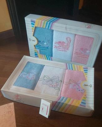 set di tovaglie da bagno 