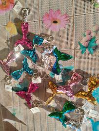 Portachiavi a coda di sirena glitterati!