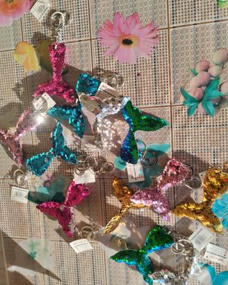 Portachiavi a coda di sirena glitterati!