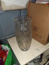 Vaso da fiori vetro cristallo cm 35
