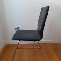 4 sedie IKEA LILLÅNÄS, cromato/finta pelle nero