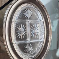 antipastiera centrotavola metallo argentato