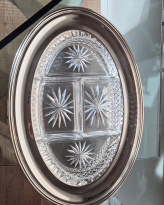 antipastiera centrotavola metallo argentato